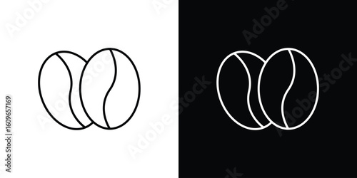 Coffee beans icon design vector art Illustrations