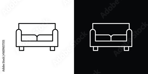 Couch icon design vector art Illustrations