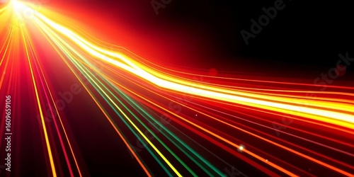 Abstract glowing lines forming upward arrow, symbolizing growth and progress,  webinar,  online education