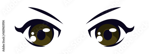 Set Detailed anime eye set