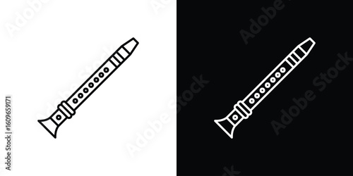 Flute icon design vector art Illustrations