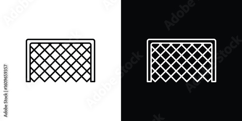 Goal net icon design vector art Illustrations