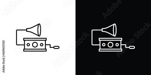 Gramophone icon design vector art Illustrations