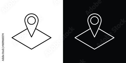 Land layer location icon design vector art Illustrations