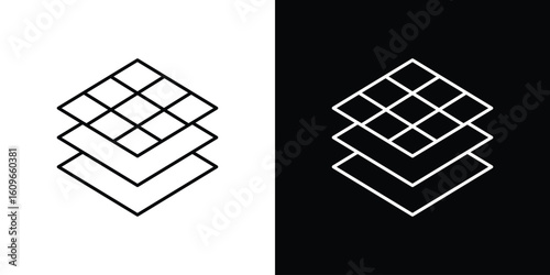 Land layers icon design vector art Illustrations