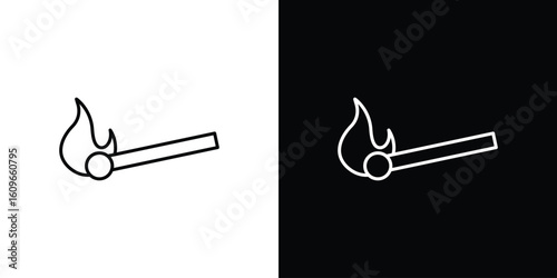 Match fire icon design vector art Illustrations