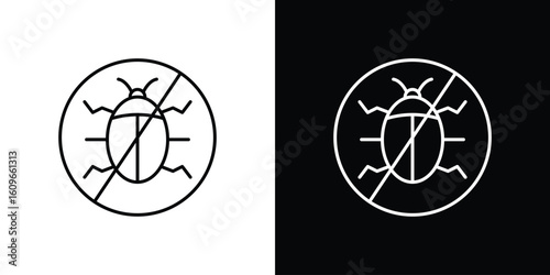 No Bug icon design vector art Illustrations