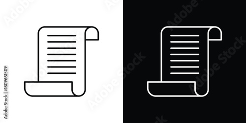 Paper Scroll icon design vector art Illustrations