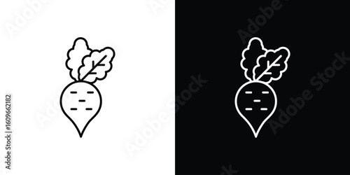 Radish icon design vector art Illustrations
