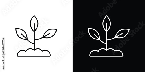 Seedling icon design vector art Illustrations