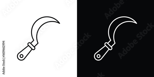 Sickle icon design vector art Illustrations