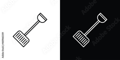 Snow shovel icon design vector art Illustrations