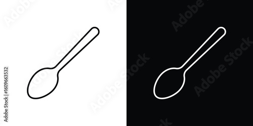 Spoon icon design vector art Illustrations