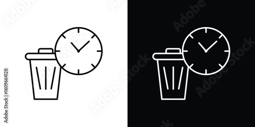 Time waste icon design vector art Illustrations