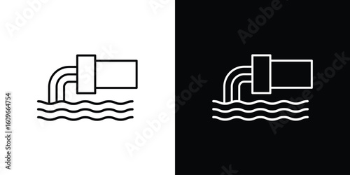 Wastewater icon design vector art Illustrations