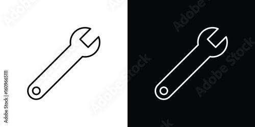 Wrench icon design vector art Illustrations