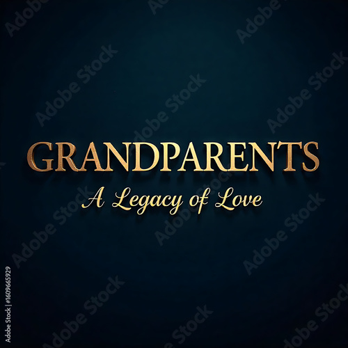 Grandparents a legacy of love elegant golden text on dark background