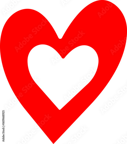 Heart icon.Grunge rough brush stroke romance love element pack for collage.Heart, love, romance or valentine's day red vector icon for apps.Various different hand drawn heart icon love collection.