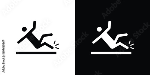 Accident icon. Vector illustration. Flat design.