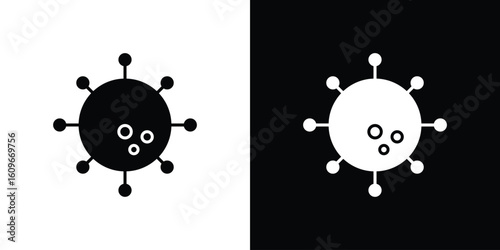 Bacteria icon. Vector illustration. Flat design.