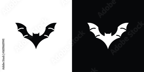 Bat icon. Vector illustration. Flat design.