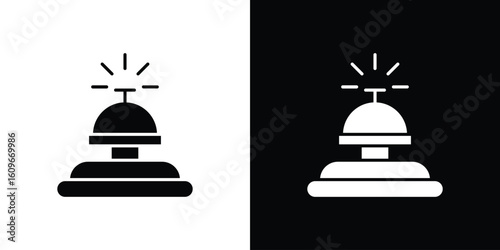 Bell concierge icon. Vector illustration. Flat design.
