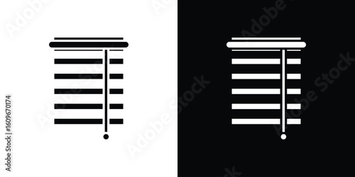 Blinds icon. Vector illustration. Flat design.
