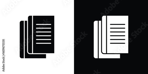 Book copy icon. Vector illustration. Flat design.