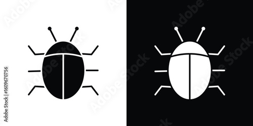 Bugs icon. Vector illustration. Flat design.