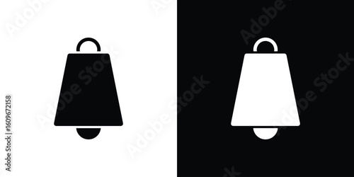 Cowbell icon. Vector illustration. Flat design.