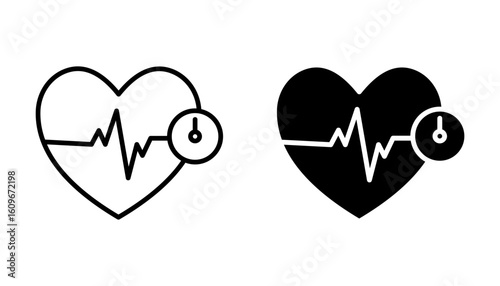 Blood pressure Icon set. Symbol isolated on white background. vector illustration.