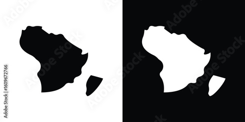 Earth africa icon. Vector illustration. Flat design.