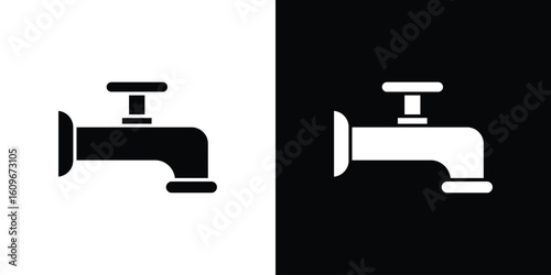 Faucet drip icon. Vector illustration. Flat design.