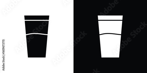 Half Glass icon. Vector illustration. Flat design.
