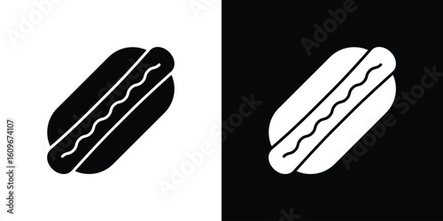 Hotdog icon. Vector illustration. Flat design.