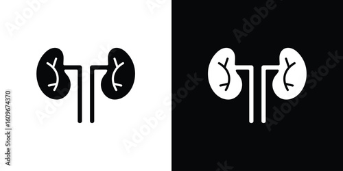 Kidneys icon. Vector illustration. Flat design.