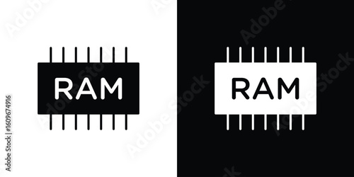 Memory icon. Vector illustration. Flat design.