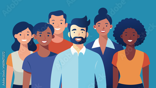 group of young people characters vector illustration designicon