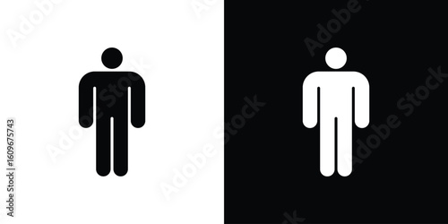 Person icon. Vector illustration. Flat design.