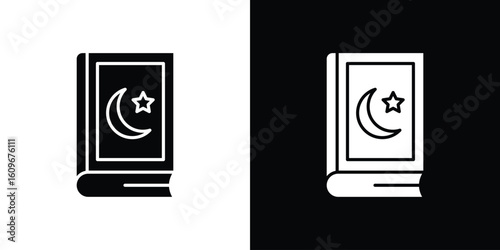 Quran book icon. Vector illustration. Flat design.