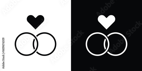 Ring icon. Vector illustration. Flat design.