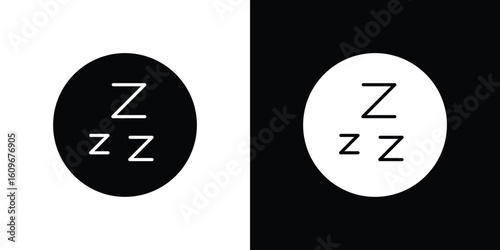 Snooze icon. Vector illustration. Flat design.