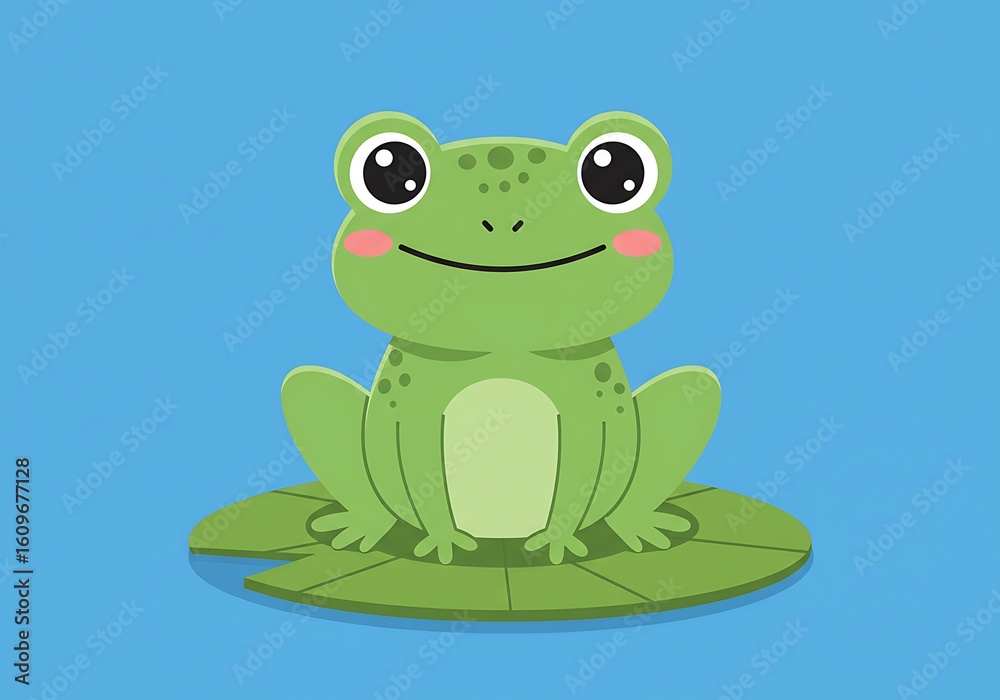 Fototapeta premium green frog on a white background