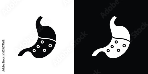 Stomach icon. Vector illustration. Flat design.