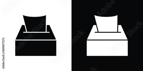 Tissue box icon. Vector illustration. Flat design.