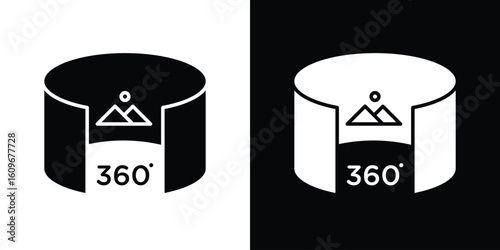 Tour virtual icon. Vector illustration. Flat design.