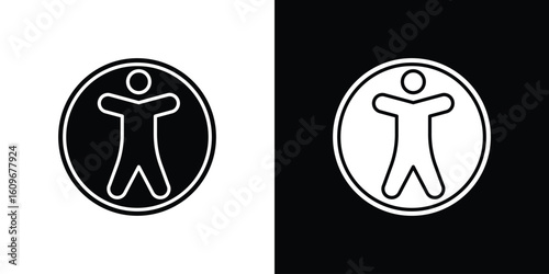 Universal access icon. Vector illustration. Flat design.