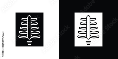 X ray icon. Vector illustration. Flat design.