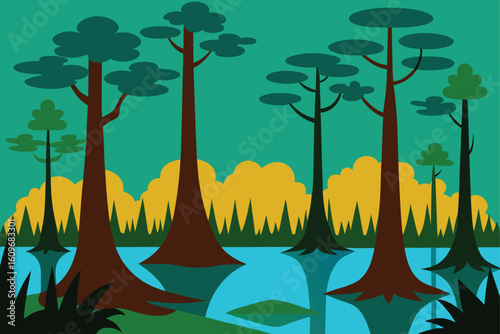 cypress swamp scene