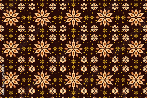 Classic pattern with beige figures